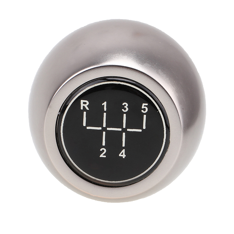 Universal Car Manual Gear Shift Knob Shifter + 5 6 Speed Emblem Stickers Silver eBay