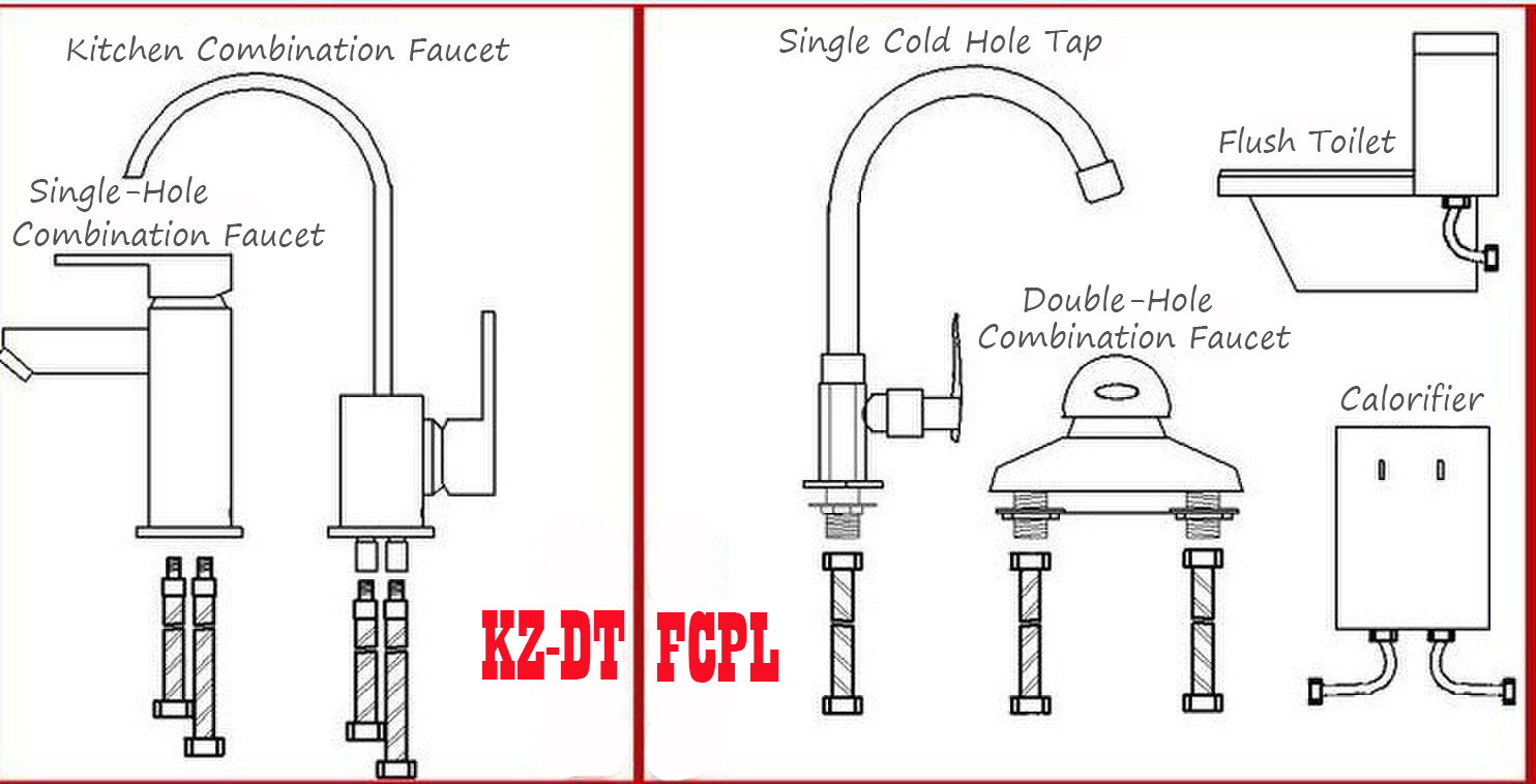 kitchen sink faucet supply line sizes