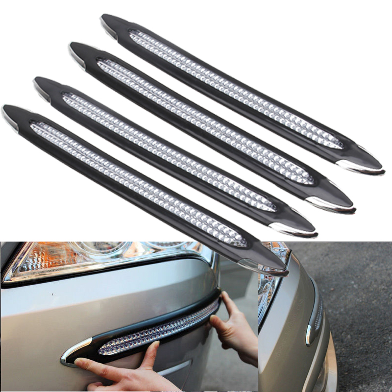 4x Universal Front Back Auto Car Edge Safety Bumper Guard Cover ...