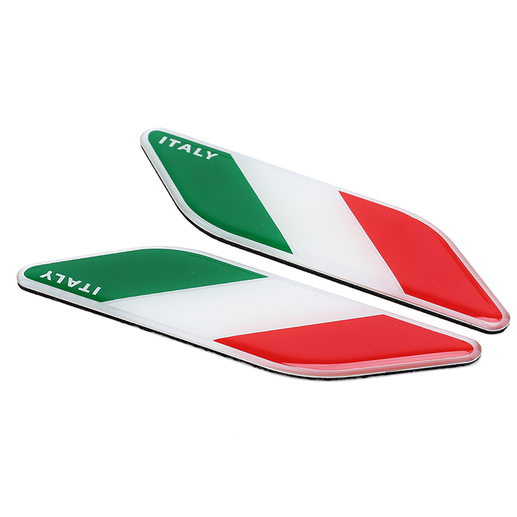 2x Italy Flag Badge Italian Emblem Car Sticker Decal For Fiat Maserati ...