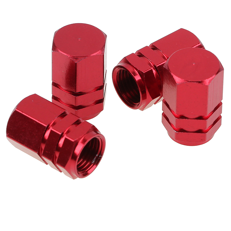 Metal Tire Valve Cap Cover Trim Red For Universal All 2000 2018