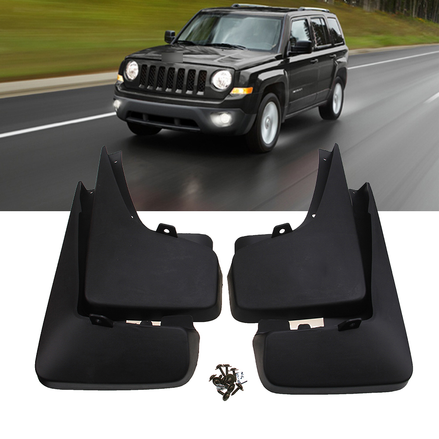 4X Front Rear Mud Flaps Splash Guards Mudguards for Jeep Patriot 2011 ...